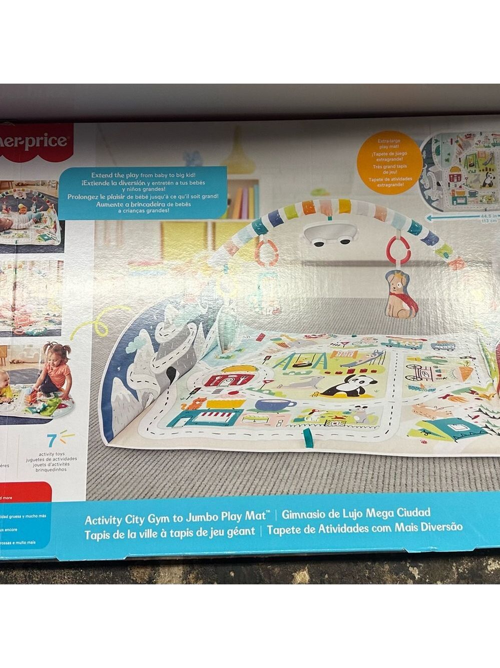 Fisher-Price Joyful Journeys City Activity Gym & Jumbo Playmat Toddler Baby Mat